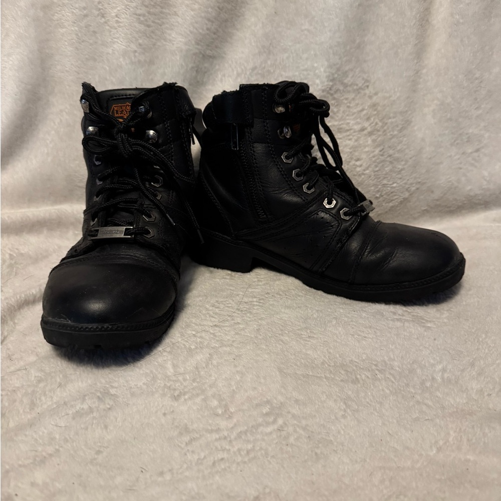 Black Leather Riding Boots